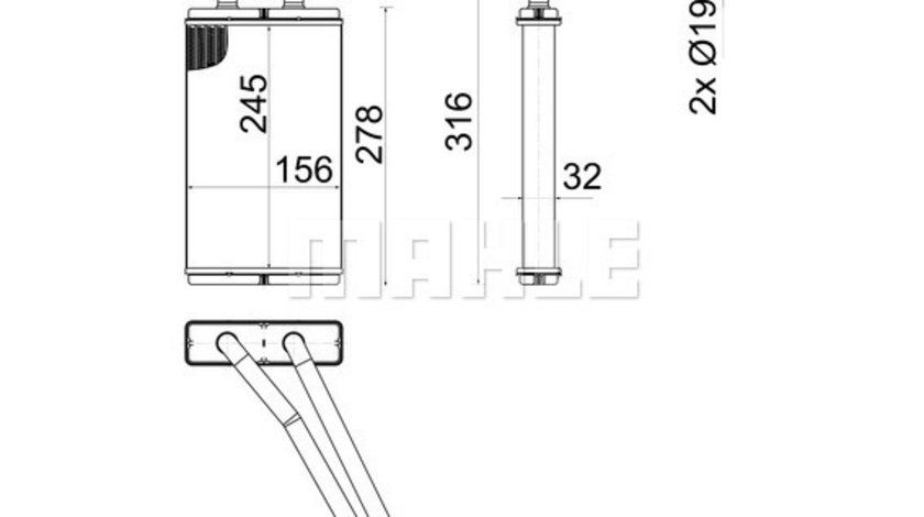 Schimbator caldura, incalzire habitaclu (AH268000S BEH MAH) CHEVROLET,OPEL