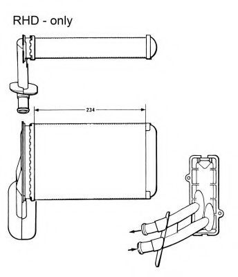 Schimbator caldura, incalzire habitaclu AUDI A3 (8L1) (1996 - 2003) NRF 58623 piesa NOUA