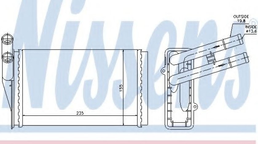 Schimbator caldura, incalzire habitaclu AUDI A4 Avant (8D5, B5) (1994 - 2001) NISSENS 70224 piesa NOUA