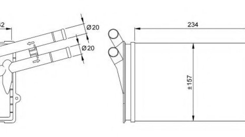 Schimbator caldura, incalzire habitaclu AUDI A4 Avant (8D5, B5) (1994 - 2001) NRF 50524 piesa NOUA