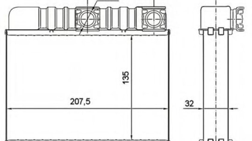 Schimbator caldura, incalzire habitaclu BMW Seria 3 Cupe (E46) (1999 - 2006) NRF 54277 piesa NOUA