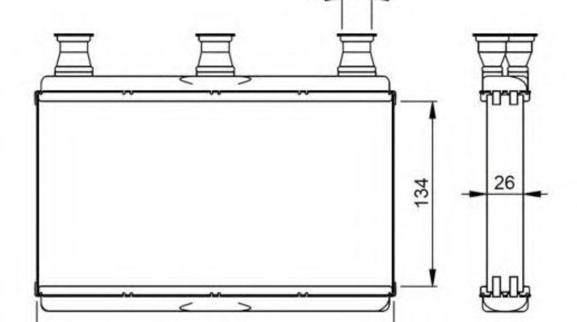 Schimbator caldura, incalzire habitaclu BMW Seria 6 (E63) (2004 - 2010) NRF 54311 piesa NOUA