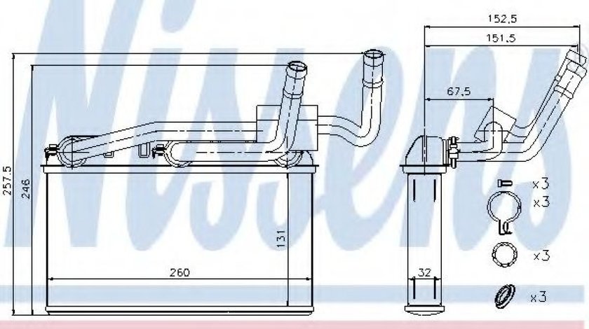 Schimbator caldura, incalzire habitaclu BMW X5 (E70) (2007 - 2013) NISSENS 70529 piesa NOUA