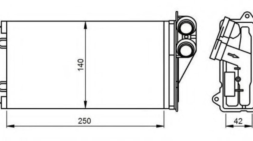 Schimbator caldura, incalzire habitaclu CITROEN C2 (JM) (2003 - 2016) NRF 54305 piesa NOUA