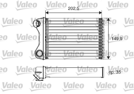 Schimbator caldura, incalzire habitaclu fata (812211 VALEO) FIAT