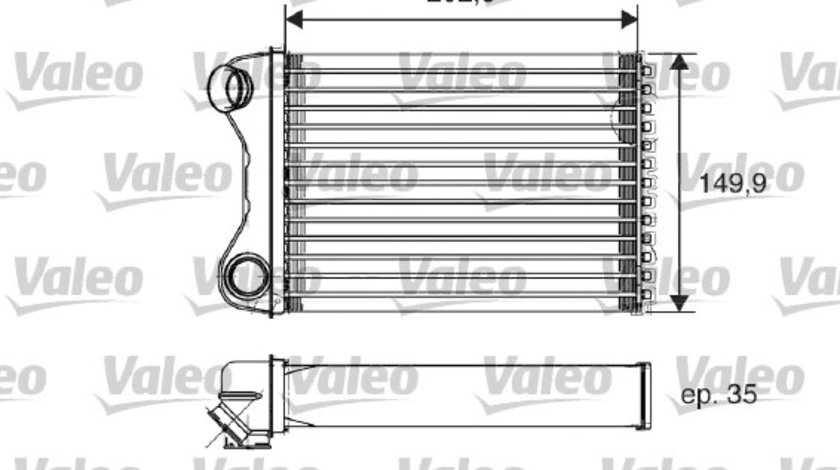 Schimbator caldura, incalzire habitaclu fata (812211 VALEO) FIAT