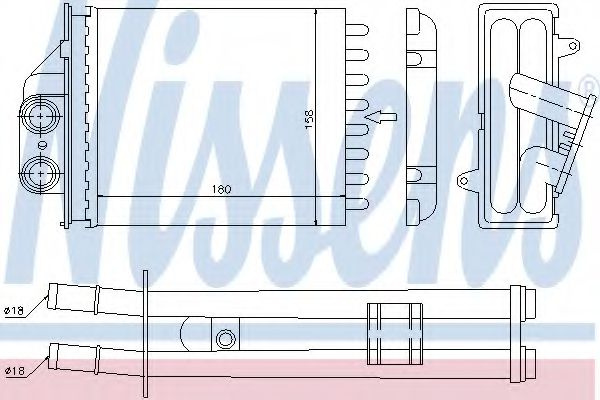 Schimbator caldura, incalzire habitaclu FIAT 500L (199) (2012 - 2016) NISSENS 71453 piesa NOUA