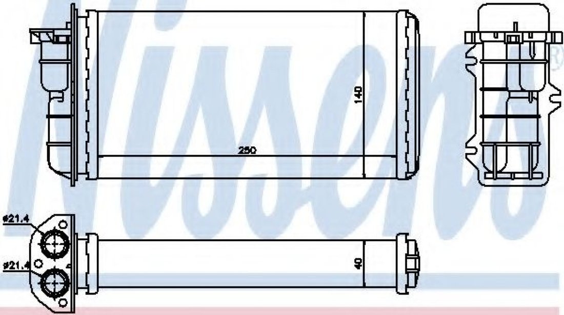 Schimbator caldura, incalzire habitaclu FIAT BRAVA (182) (1995 - 2003) NISSENS 71441 piesa NOUA
