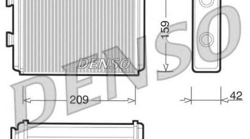 Schimbator caldura, incalzire habitaclu FIAT PUNTO Van (188AX) (2000 - 2009) DENSO DRR09070 piesa NOUA