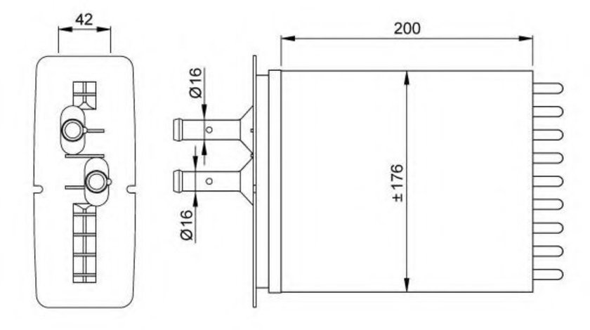 Schimbator caldura, incalzire habitaclu FIAT PUNTO (176) (1993 - 1999) NRF 53205 piesa NOUA