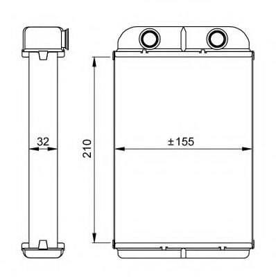 Schimbator caldura, incalzire habitaclu FIAT STILO Multi Wagon (192) (2003 - 2008) NRF 53611 piesa N...