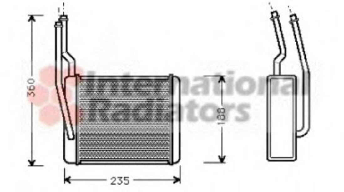 Schimbator caldura, incalzire habitaclu FORD TRANSIT CONNECT (P65, P70, P80) (2002 - 2016) VAN WEZEL 18006272 piesa NOUA