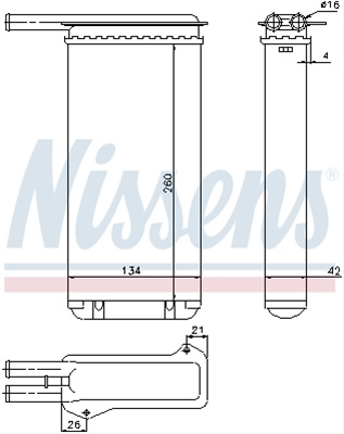 Schimbator Caldura, Incalzire Habitaclu Nissens Ford 71755