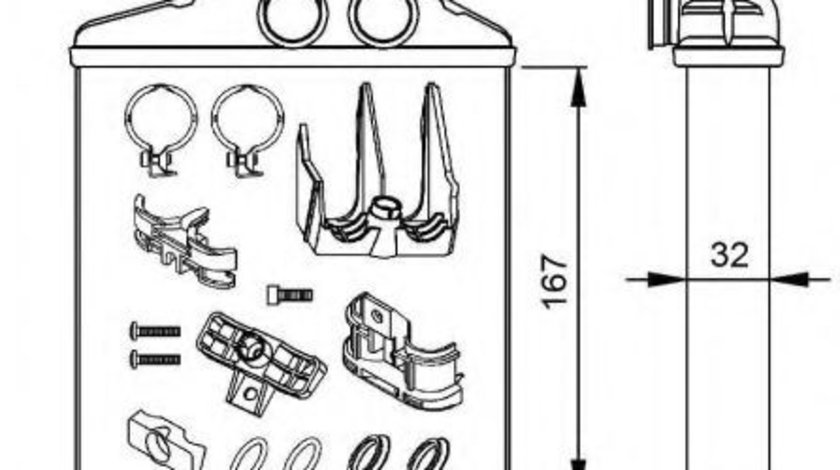 Schimbator caldura, incalzire habitaclu OPEL CORSA C (F08, F68) (2000 - 2009) NRF 54208 piesa NOUA