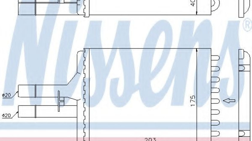 Schimbator caldura, incalzire habitaclu OPEL VECTRA B Hatchback (38) (1995 - 2003) NISSENS 72656 piesa NOUA