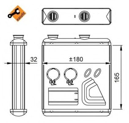Schimbator caldura, incalzire habitaclu OPEL MERIVA (2003 - 2010) NRF 54298 piesa NOUA