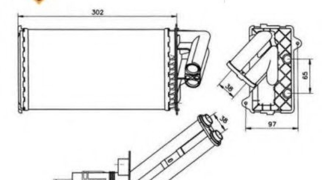 Schimbator caldura, incalzire habitaclu RENAULT LAGUNA I (B56, 556) (1993 - 2001) NRF 50577 piesa NOUA