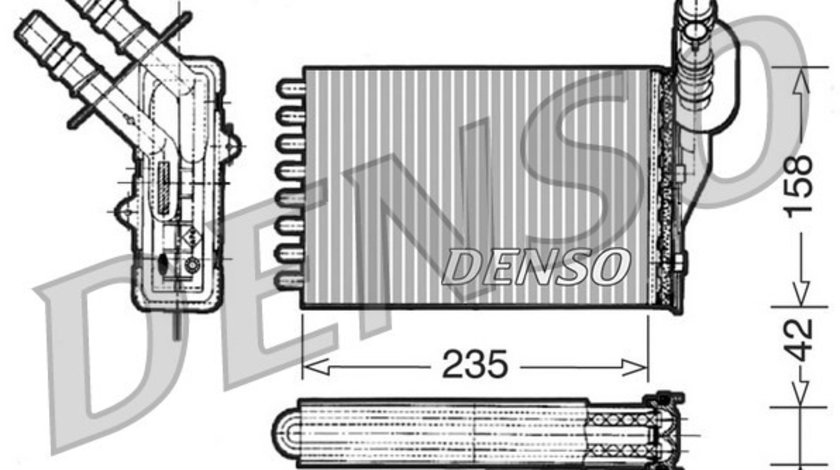 Schimbator caldura, incalzire habitaclu RENAULT CLIO II (BB_, CB_) DENSO DRR23001