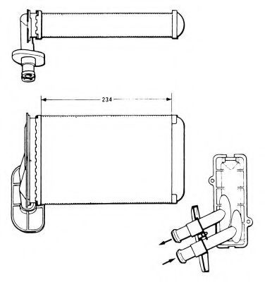Schimbator caldura, incalzire habitaclu SEAT LEON (1M1) (1999 - 2006) NRF 58622 piesa NOUA
