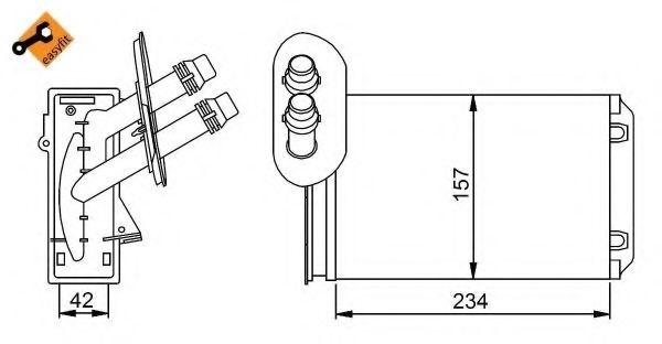 Schimbator caldura, incalzire habitaclu SEAT LEON (1M1) (1999 - 2006) NRF 58223 piesa NOUA