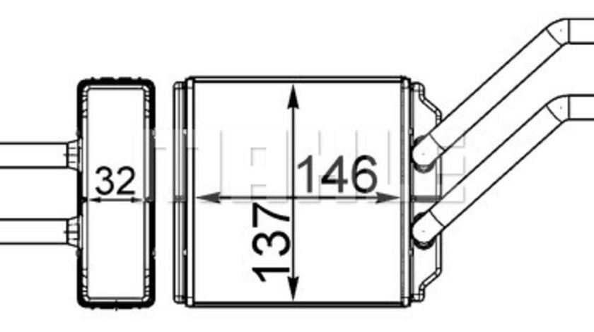 Schimbator caldura, incalzire habitaclu spate (AH226000S BEH MAH) FORD