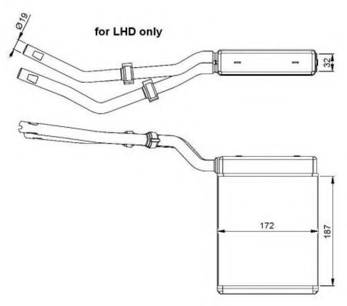 Schimbator caldura, incalzire habitaclu VOLVO S40 II (MS) (2004 - 2016) NRF 54303 piesa NOUA