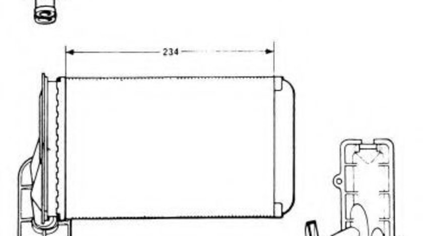 Schimbator caldura, incalzire habitaclu VW GOLF IV (1J1) (1997 - 2005) NRF 58622 piesa NOUA