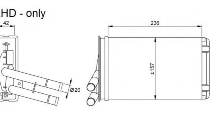 Schimbator caldura, incalzire habitaclu VW PASSAT Variant (3B5) (1997 - 2001) NRF 54302 piesa NOUA