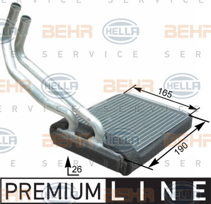 Schimbator caldura, incalzire habitaclu (8FH351315271 HELLA) HYUNDAI