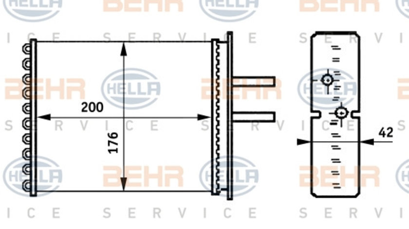 Schimbator caldura, incalzire habitaclu (8FH351313381 HELLA) FIAT