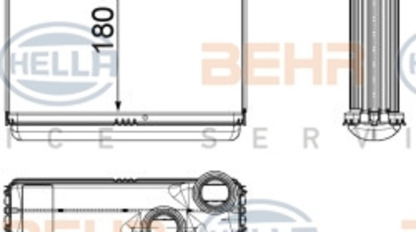 Schimbator caldura, incalzire habitaclu (8FH351315501 HELLA) Citroen