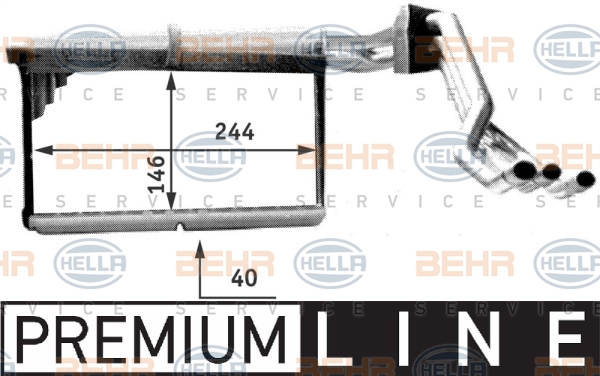 Schimbator caldura, incalzire habitaclu (8FH351312771 HELLA) BMW