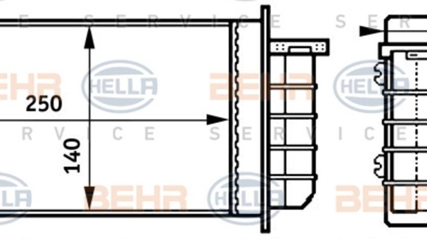 Schimbator caldura, incalzire habitaclu (8FH351313191 HELLA) ALFA ROMEO,FIAT