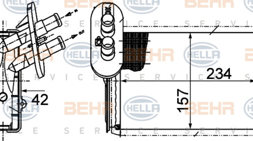 Schimbator caldura, incalzire habitaclu (8FH351313451 HELLA) FORD,SEAT,VW