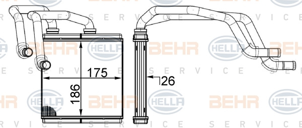 Schimbator caldura, incalzire habitaclu (8FH351511654 HELLA) NISSAN