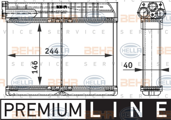 Schimbator caldura, incalzire habitaclu (8FH351311791 HELLA) BMW
