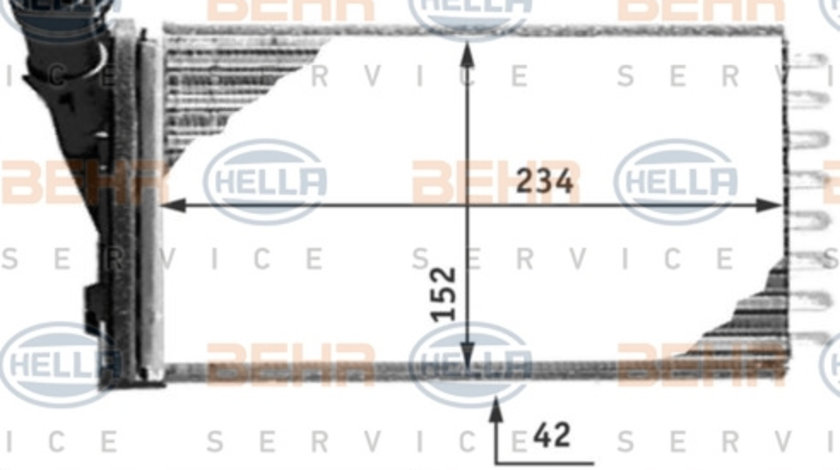 Schimbator caldura, incalzire habitaclu (8FH351311281 HELLA) Citroen,PEUGEOT