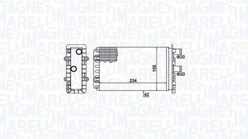 Schimbator caldura, incalzire habitaclu (350218475000 MAGNETI MARELLI) VW