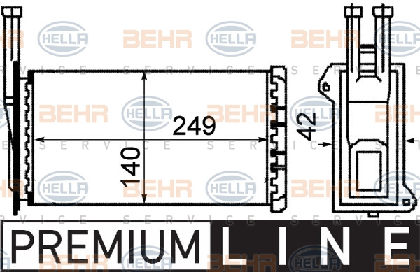 Schimbator caldura, incalzire habitaclu (8FH351311571 HELLA) FORD