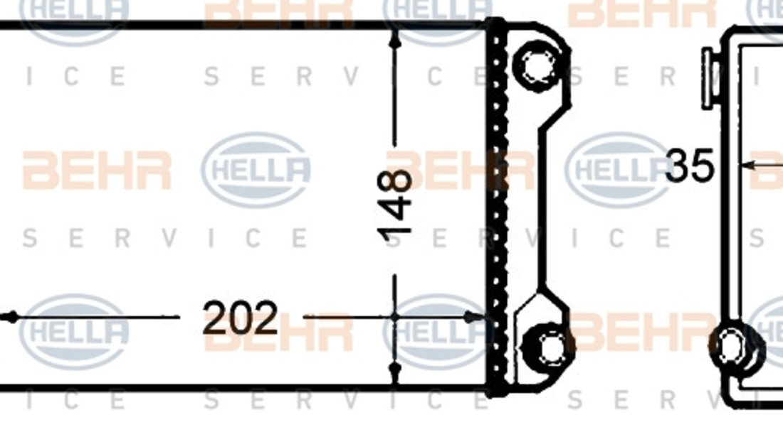 Schimbator caldura, incalzire habitaclu (8FH351308241 HELLA) FIAT