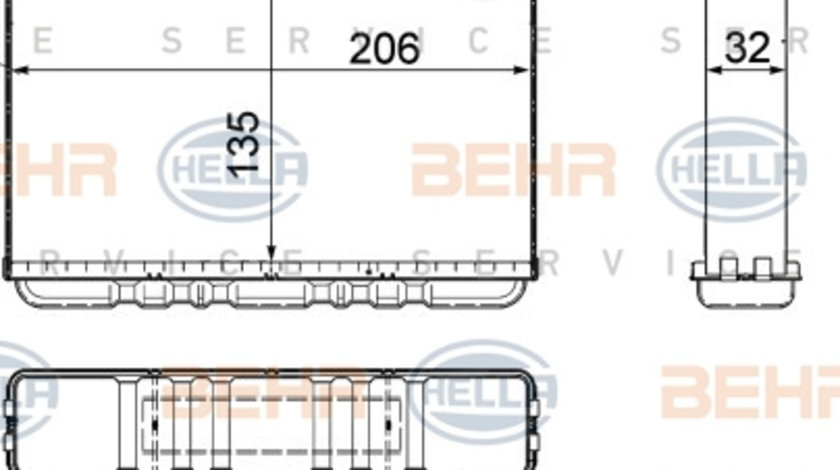 Schimbator caldura, incalzire habitaclu (8FH351311331 HELLA) BMW,BMW (BRILLIANCE)