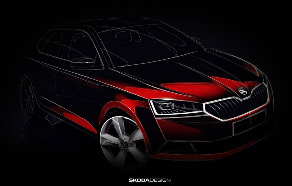 Schita oficiala Skoda Fabia facelift