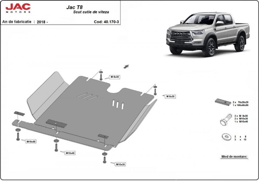 Scut aluminiu cutia de viteze Jac T8 2018-prezent