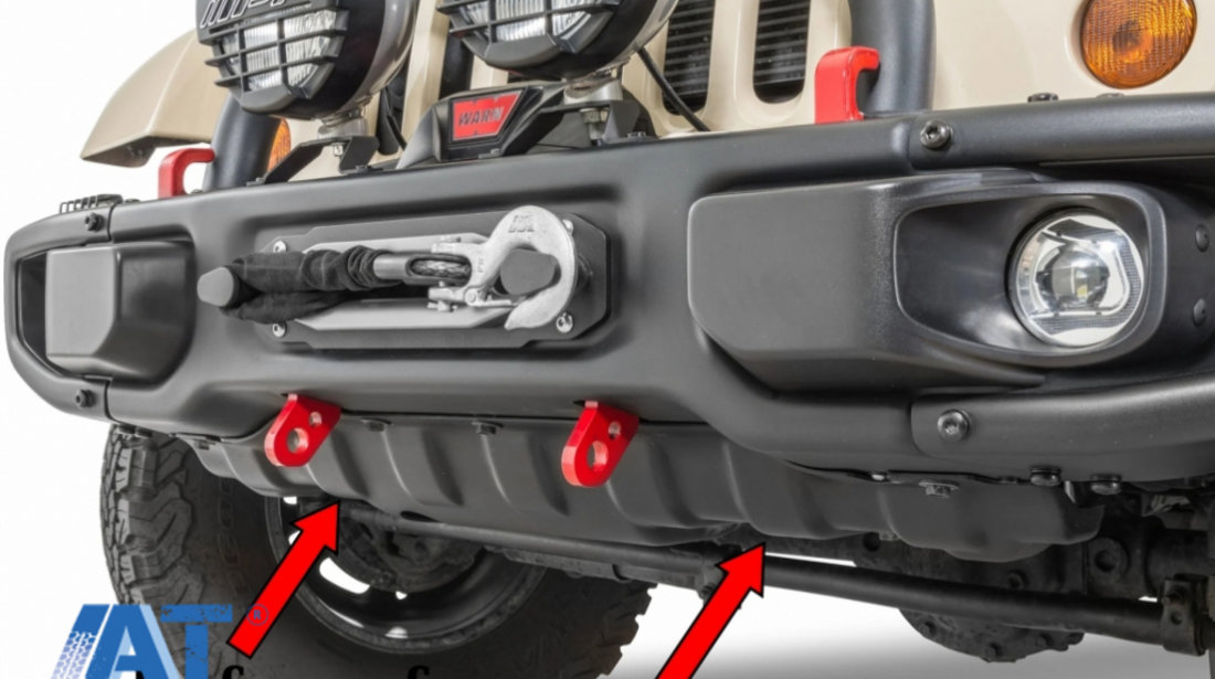 Scut de Protectie Bara Fata Prelungire Off Road compatibil cu JEEP Wrangler JK (2007-2017) 10th Anniversary Hard Rock