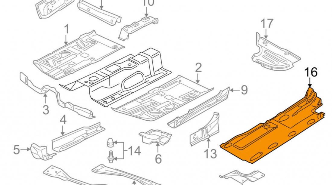 Scut Lateral Podea Dreapta Oe Volkswagen Passat CC 2012-2017 3C8825202B