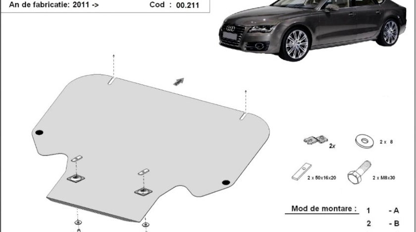 Scut metalic cutie de viteze Audi A7 2011-2020