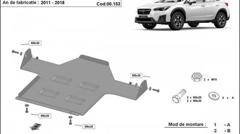 Scut metalic cutie de viteze Automata Subaru XV 2012-2017