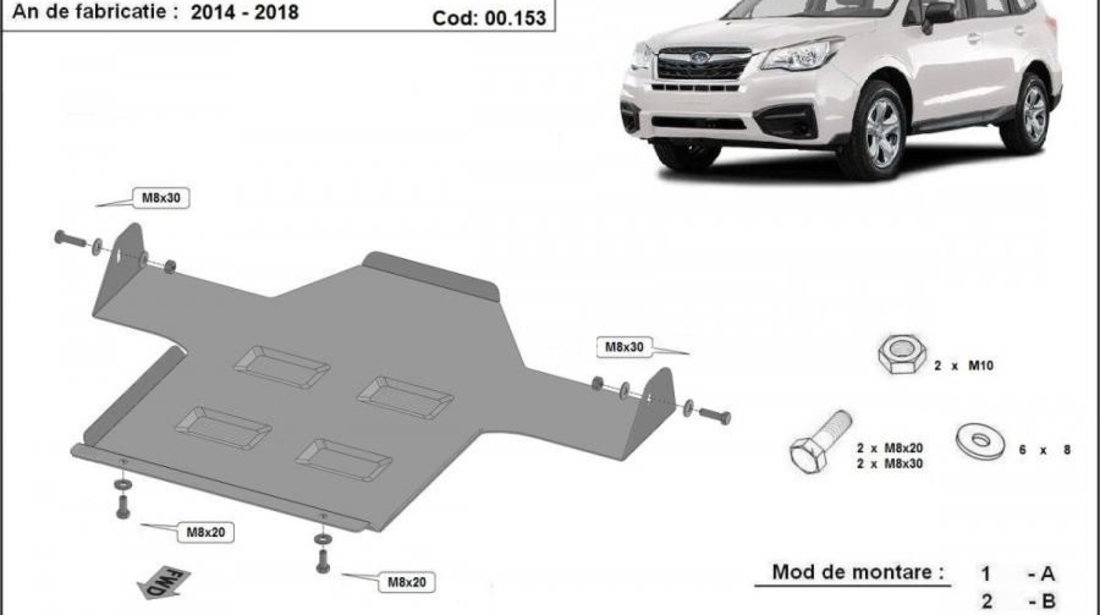 Scut metalic cutie de viteze Automata Subaru Forester 2013-2019