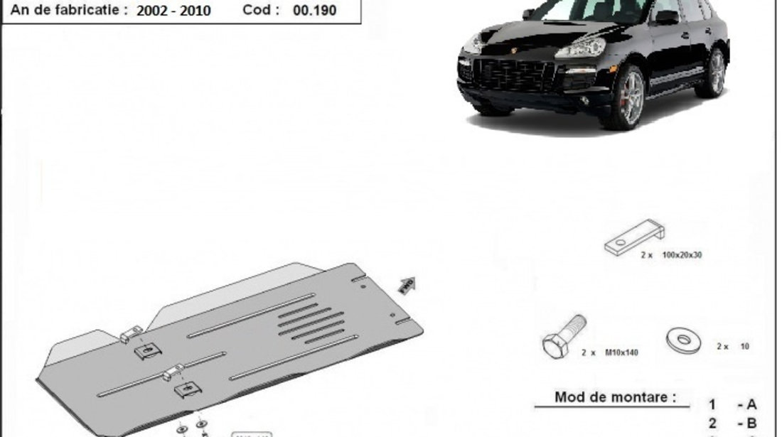 Scut metalic cutie de viteze Manuala Porsche Cayenne 2002-2010