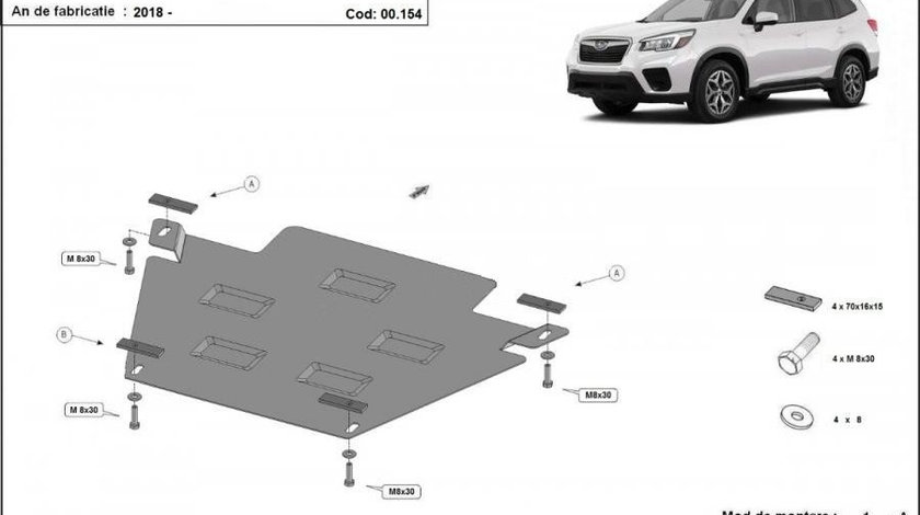 Scut metalic cutie de viteze Subaru Forester 2019-prezent